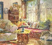 Colin Campbell Cooper Cottage Interior USA oil painting artist